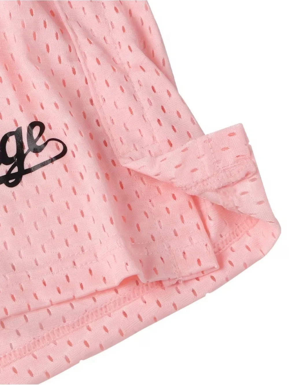Vintage Pink Mesh Athletic Shorts for Men